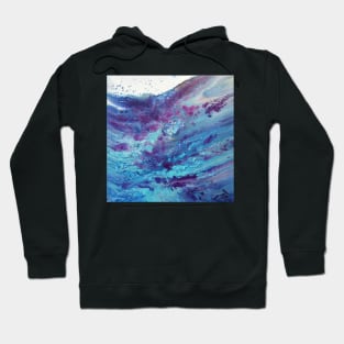 Waves Acrylic Flow Painting Hoodie